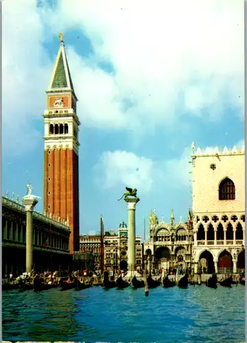 6944 - Italien - Venezia , Piazetta San Marco da San Giorgio , Markusplatz - nicht gelaufen