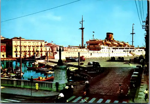 6947 - Italien - Siracusa , Piazalle della Darsena , Schiff - gelaufen 1969