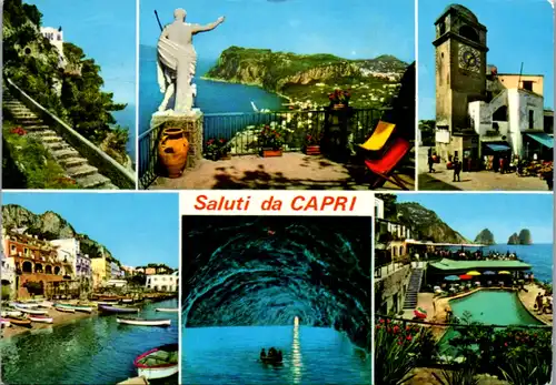 6951 - Italien - Capri , Mehrbildkarte - gelaufen 1986