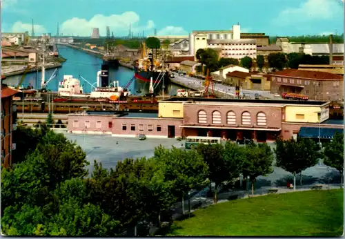 6952 - Italien - Ravenna , Stazione Ferroviaria e Porto Canale , Bahnhof , Hafen - gelaufen 1971