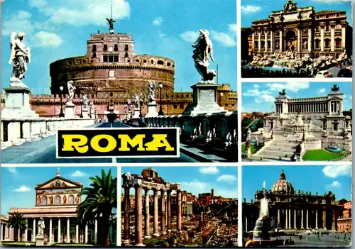 6953 - Italien - Roma , Rom , Mehrbildkarte - gelaufen 1970