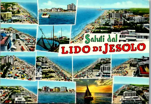 6960 - Italien - Jesolo , Mehrbildkarte - gelaufen 1973