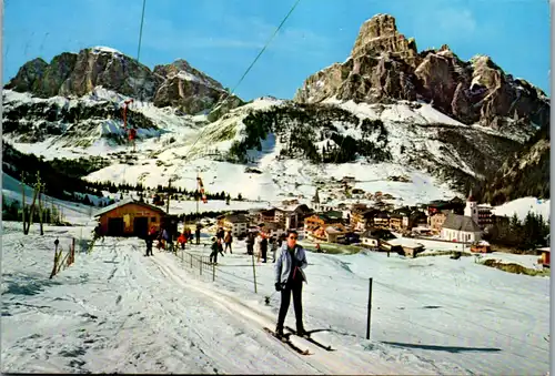 6964 - Italien - Corvara , Val Badia , Sass Songher , Lift , Schlepplift - gelaufen 1977