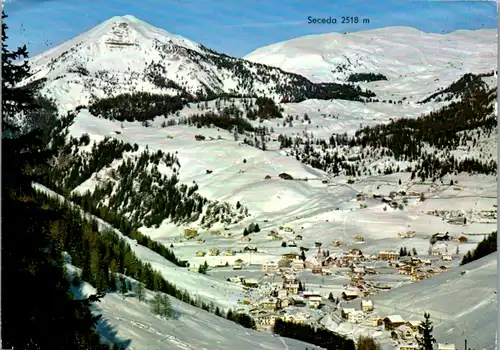 6972 - Italien - Dolomiti , Selva verso Seceda , Wolkenstein gegen Seceda - gelaufen 1974