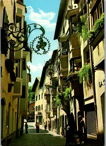 6989 - Italien - Klausen , Chiusa , strada della cittadina medioevale , Stadtgasse - nicht gelaufen