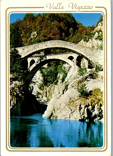 6996 - Italien - Valle Vigezzo , La valle die pittori , I Tre Ponti di Olgia , Brücke - nicht gelaufen