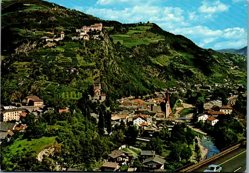 6998 - Italien - Villanders bei Klausen , Kloster Säben , Blick von Villanders auf Klausen - nicht gelaufen