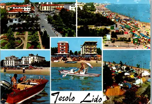 7003 - Italien - Jesolo , Lido , Mehrbildkarte - gelaufen 1963