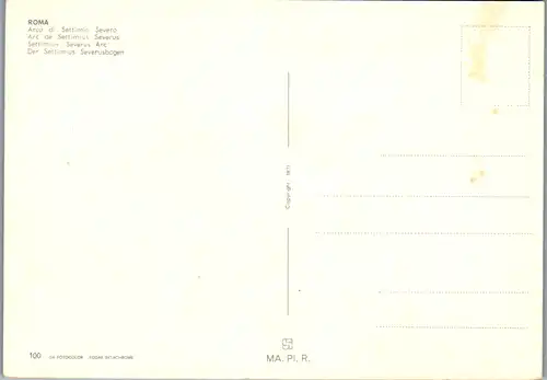 7004 - Italien - Roma , Rom , Arco di Settimio Severo , Severusbogen - nicht gelaufen