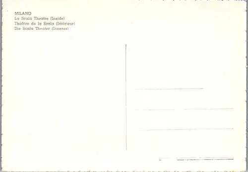 7007 - Italien - Milano , Mailand , Teatro alla Scala Interno , La Scala Theatre - nicht gelaufen