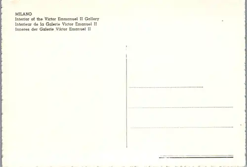 7009 - Italien - Milano , Mailand , Galleria Vittorio Emanuele , Victor Emmanuel II Gallery , Interior - nicht gelaufen