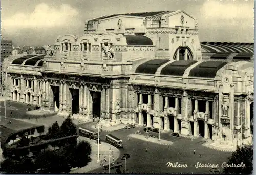 7011 - Italien - Milano , Mailand , Stazione Centrale , Hauptbahnhof - nicht gelaufen