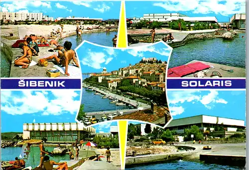 7029 - Kroatien - Sibenik , Solaris , Mehrbildkarte - gelaufen