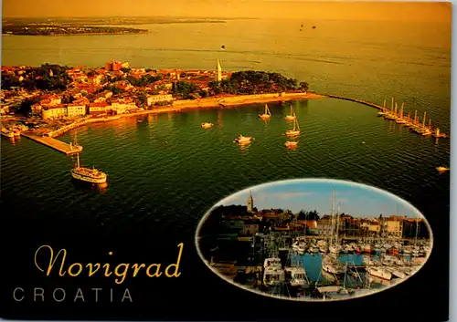 7032 - Kroatien - Novigrad , Panorama - gelaufen
