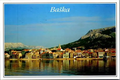 7043 - Kroatien - Otok Krk , Baska , Panorama - gelaufen 1995