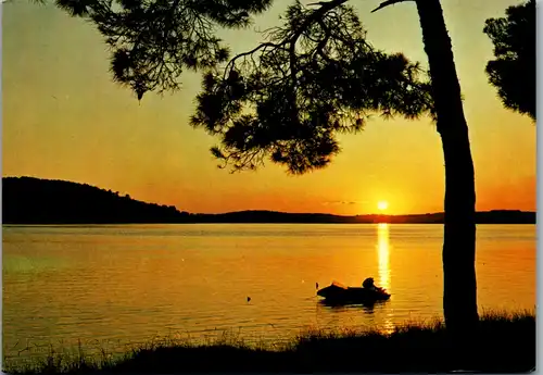 7052 - Kroatien - Sonnenuntergang , Meer - gelaufen 1990