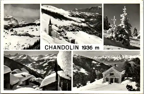 7091 - Schweiz - Chandolin , Mehrbildkarte - gelaufen 1962