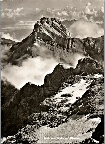 7097 - Schweiz - Schwägalp , Blick vom Säntis auf Altmann - gelaufen 1965