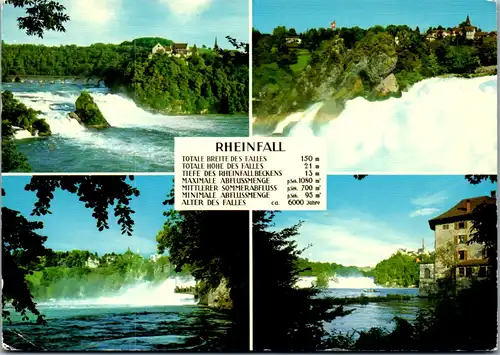 7102 - Schweiz - Rheinfall , Mehrbildkarte - gelaufen 1977