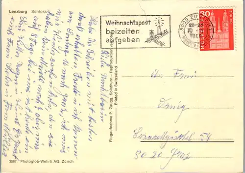 7108 - Schweiz - Lenzburg , Schloss - gelaufen 1969