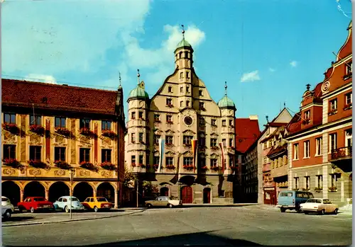 7160 - Deutschland - Memmingen im Allgäu , Marktplatz - gelaufen 1977