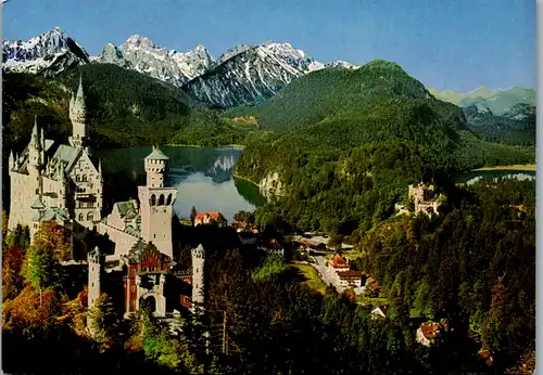 7176 - Deutschland - Neuschwanstein , Königsschloß , Hohenschwangau , Alpsee , Schwansee , Allgäuer Hochgebirge - nicht gelaufen