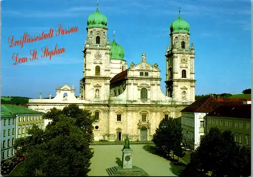 7177 - Deutschland - Passau , Dreiflüssestadt , Dom St. Stephan - nicht gelaufen