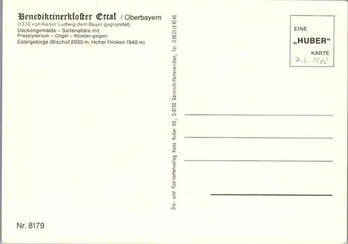 7180 - Deutschland - Ettal Benediktinerkloster , Presbyterium , Estergebirge , Mehrbildkarte - nicht gelaufen