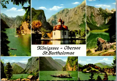 7183 - Deutschland - St. Bartholomä , Königssee , Odersee , Mehrbildkarte - nicht gelaufen