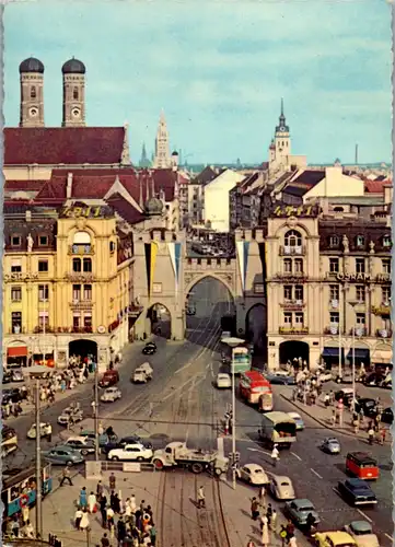 7187 - Deutschland - München , Stachus mit Karlstor - nicht gelaufen