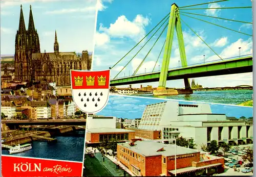 7197 - Deutschland - Köln am Rhein , Dom , Severinsbrücke , Opernhaus - nicht gelaufen
