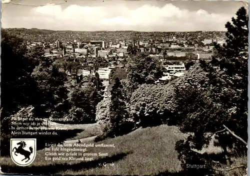 7209 - Deutschland - Stuttgart , Panorama , Par Avion , Mit Luftpost - gelaufen 1963