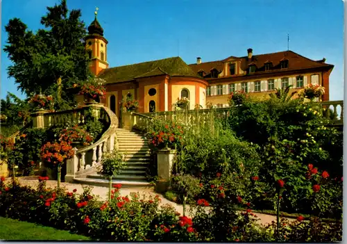 7218 - Deutschland - Mainau , Insel im Bodensee , Rosengarten mit Freitreppe zur Schloßterrasse - nicht gelaufen