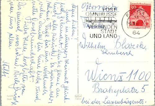 7239 - Deutschland - Fulda , Dom - gelaufen 1970