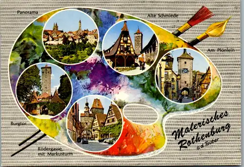 7240 - Deutschland - Rothenburg ob der Tauber , Alte Schmiede , Am Plönlein , Rödergasse , Mehrbildkarte - nicht gelaufen