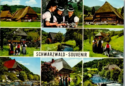 7252 - Deutschland - Schwarzwald , Mehrbildkarte , Tracht - gelaufen 1983