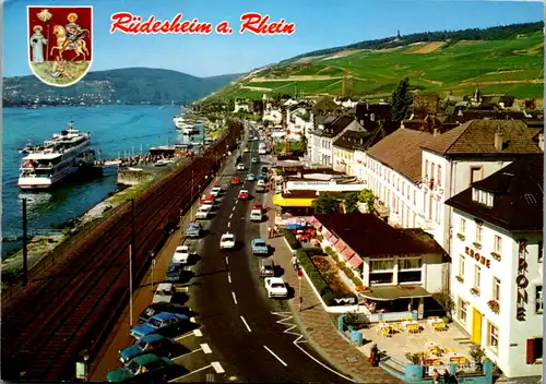 7256 - Deutschland - Rüdesheim am Rhein , Rheinstrasse - gelaufen 1991