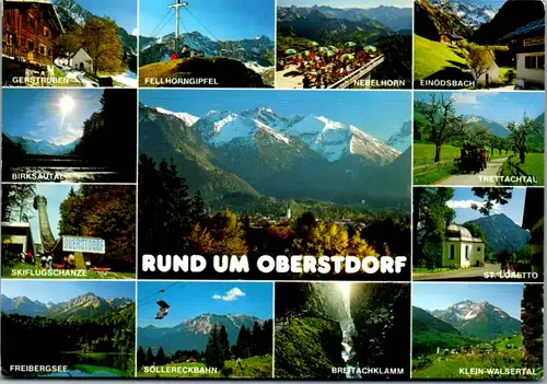 7268 - Deutschland - Oberstdorf , Klein Walsertal , Birksautal , Nebelhorn , Mehrbildkarte - gelaufen 1997