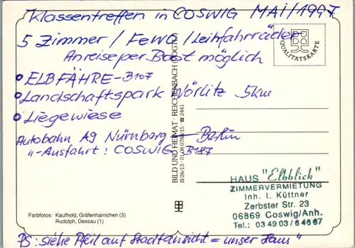 7273 - Deutschland - Coswig , Mehrbildkarte - gelaufen