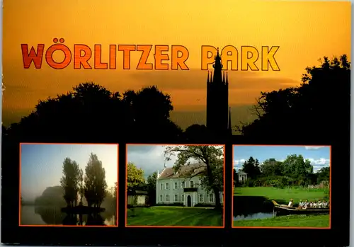 7278 - Deutschland - Wörlitzer Park , Anhalt , Rosseau Park , Graues Haus , Wolfskanal , Mehrbildkarte - gelaufen 1997