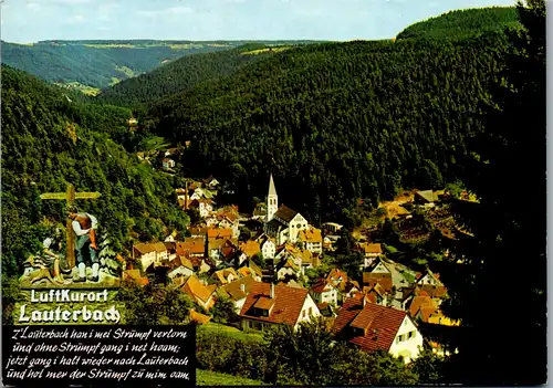 7301 - Deutschland - Lauterbach , Blick von der Steinbank - gelaufen 1989