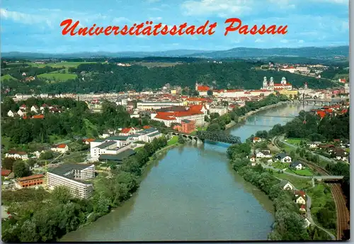 7307 - Deutschland - Passau , Ersttag Stempel , Dreiflüssestadt , Universitätsbauten am Inn - nicht gelaufen 1992