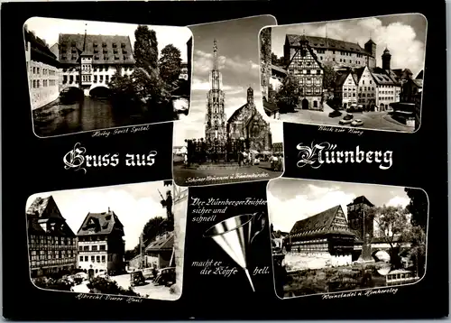 7330 - Deutschland - Nürnberg , Heilig Geist Spital , Weinstadl und Henkersteig , Mehrbildkarte - nicht gelaufen