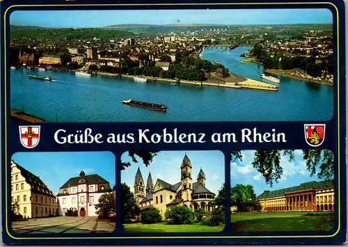 7338 - Deutschland - Koblenz am Rhein , Mehrbildkarte - gelaufen 1988
