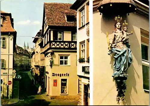 7341 - Deutschland - Bamberg , Obere Sandstraße 2 , Haus zum Greif , Rokoko Madonna - nicht gelaufen