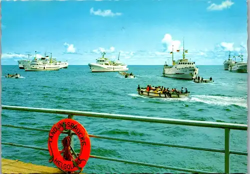 7347 - Deutschland - Helgoland , Blick zur Reede mit den Seebäderschiffen - nicht gelaufen