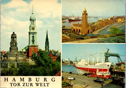 7359 - Deutschland - Hamburg , Tor zur Welt , Mehrbildkarte - gelaufen 1965