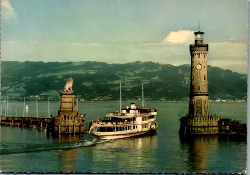 7361 - Deutschland - Lindau im Bodensee , Hafen mit Blick auf Bregenz - nicht gelaufen