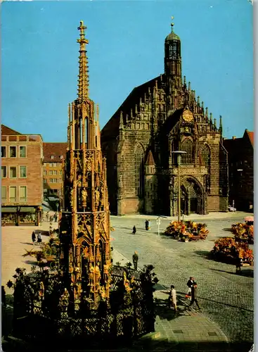 7368 - Deutschland - Nürnberg , Brunnen und Frauenkirche  - nicht gelaufen