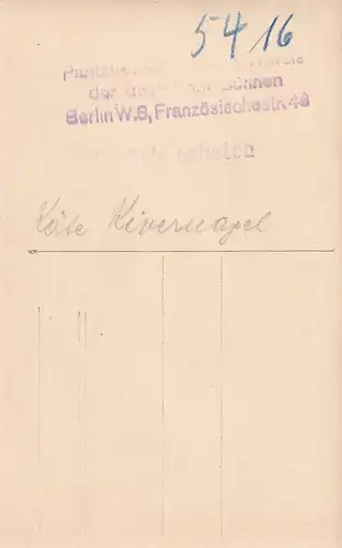 7426 - Deutschland - Berlin , Aufnahme Käte Kivernagel , Theater